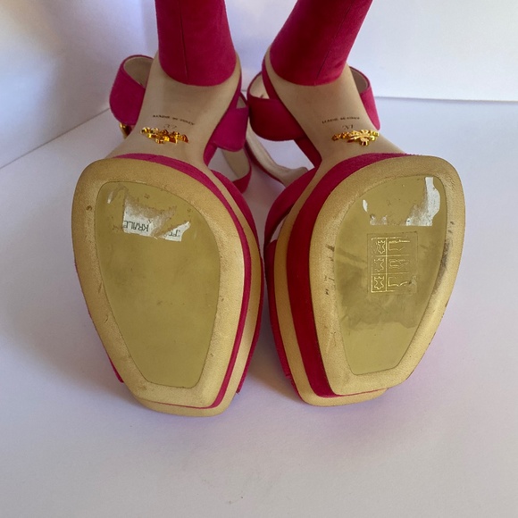 NEW PRADA PEONY SUEDE PLATFORM HIGH HEELS - Picture 12 of 15